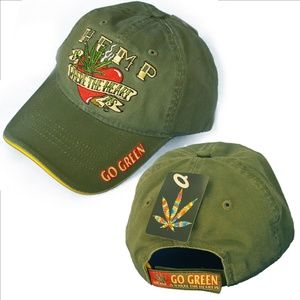 NWT Hemp is Where the Heart Is Baseball Cap